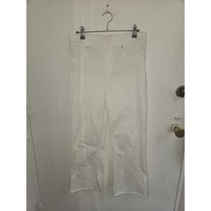 Spanx white jeans denim cropped flare M